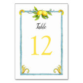 水色ヴィンテージレモ結婚ンスのテーブル番号 テーブルナンバー (裏面)