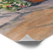 水色ヴィンテージ入り口ポスター ポスター (角)