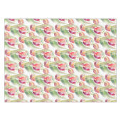 水色ヴィンテージ赤チューリップメドーイースター テーブルクロス (正面(横))