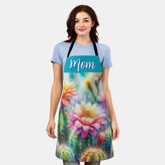 水色乳汁多肉植物 エプロン (着用した状態)