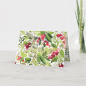 水色伝統的植物学モダン シーズンカード (裏面)