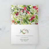 水色伝統的植物学モダン シーズンカード (内部)