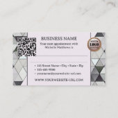 水色助産師アポイントメント名刺 予約カード (裏面)