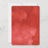 水色勇壮なポピーモダンクリスマスカード 招待状 (裏面)