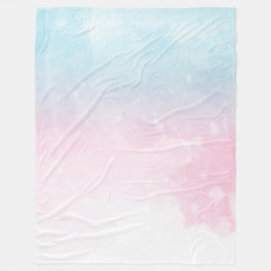 水色勾配グラデーション毛布 フリースブランケット (正面)