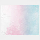 水色勾配グラデーション毛布 フリースブランケット (正面(横))