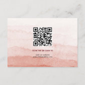 水色勾配ミニマリスト結婚ジャパンディ エンクロージャーカード (裏面)