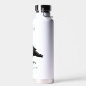 水色受動侵攻性Ravenおもしろい引用文Stic ウォーターボトル (左面)