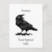 水色受動積極的なRavenおもしろい引用文 ポストカード (正面)
