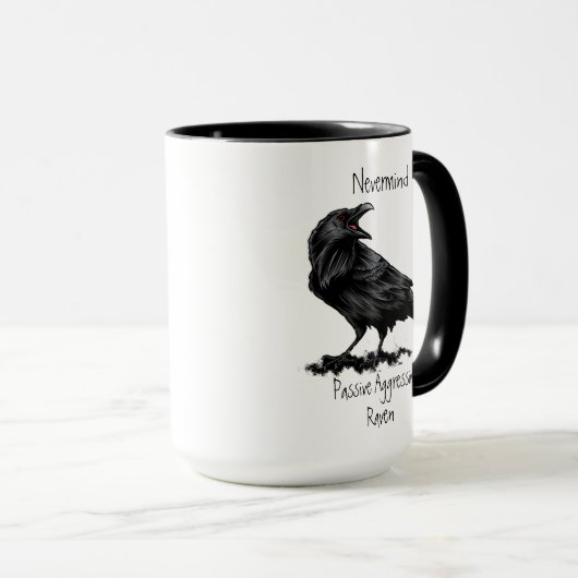 水色受動積極的なRavenおもしろい引用文 マグカップ (正面右)
