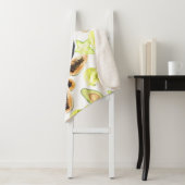 水色可食性エキゾチック果実モノグラム模様 シェルパブランケット (インサイチュ)