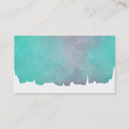 水色名刺テンプレート青抽象芸術 名刺