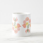 水色名門私立校風のフローラブーケ コーヒーマグカップ (中央)