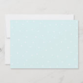 水色多肉性サボテンのドット赤ちゃんシャワー 招待状 (裏面)
