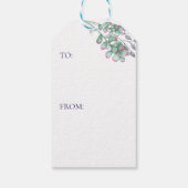 水色多肉性サボテンの庭ありがとう好意 ギフトタグ (裏面)