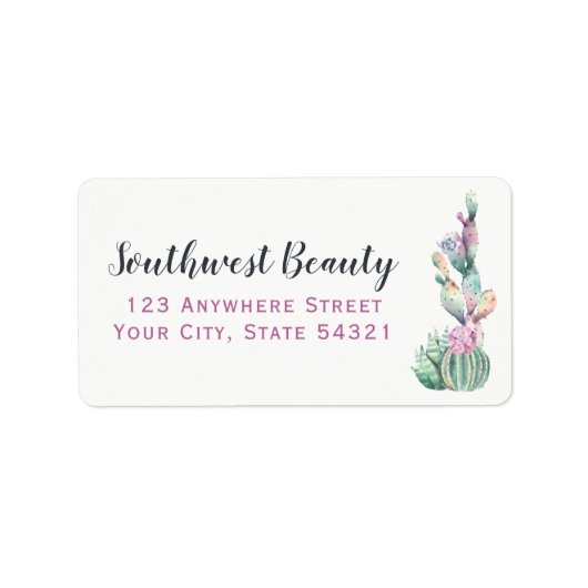 水色多肉性サボテン ラベル (正面)