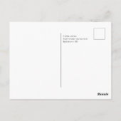 水色多肉性ブライダルシャワーフラットサンキュービシャーン ポストカード (裏面)