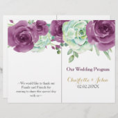 水色多肉性プラムバラ結婚式 (正面/裏面)