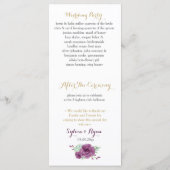 水色多肉性プラムバラ結婚式 プログラム (裏面)