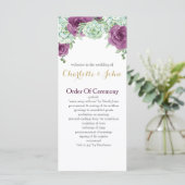 水色多肉性プラムバラ結婚式 プログラム (スタンド正面)