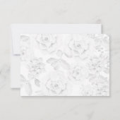 水色多肉性プラムバラ結婚式rsvp 出欠カード (裏面)