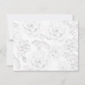 水色多肉性プラムバラ結婚式rsvp 出欠カード (裏面)