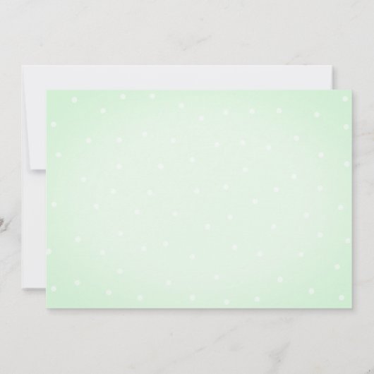 水色多肉性水玉模様ベビーシャワー 招待状 (裏面)