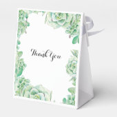 水色多肉性結婚式の引き出物箱 フェイバーボックス (裏面サイド)