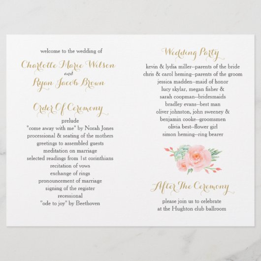 水色多肉性赤面フローラエレガントな結婚式 (裏面)