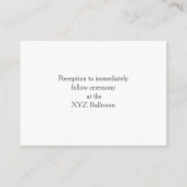 水色多肉性赤面フローラエレガントな結婚式 エンクロージャーカード (裏面)