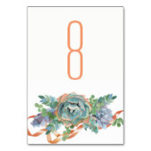 水色多肉株結婚団2 テーブルナンバー (裏面)