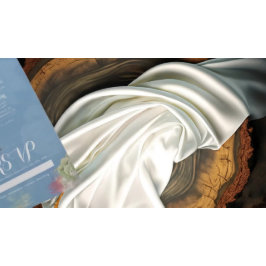 水色多肉植物ライトブルーウェディングRSVP オールインワン招待状