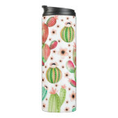 水色多肉植物、サボテンのシームレスなパターン。 タンブラー (回転右)