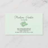 水色多肉質サボテン 名刺 (裏面)