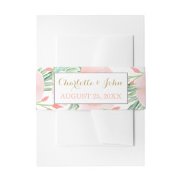 水色多肉質ピーチバラ腹帯 招待状ベリーバンド