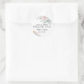 水色多肉質フローラヴィンテージウェディングの好意 ラウンドシール (バッグ)