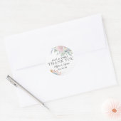 水色多肉質フローラヴィンテージウェディングの好意 ラウンドシール (封筒)