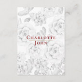 水色多肉質ブルゴーニュ金ゴールド結婚フローラ エンクロージャーカード (裏面)