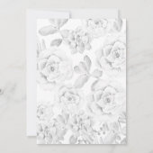 水色多肉質ブルゴーニュ金ゴールド結婚フローラ 招待状 (裏面)