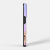 水色好奇心旺盛なタカおもしろいバードアート iPhoneケース (右側面)