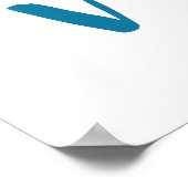 水色子供部屋アルファベットブルーABCs子供 ポスター (角)