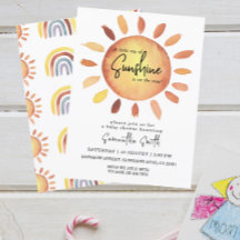 水色幸せイエローサンシャインベビーシャワー