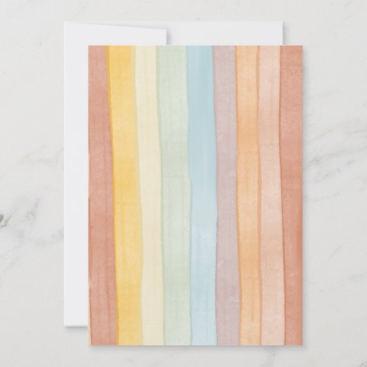 水色幸せイエローサンシャインベビーシャワー 招待状 (裏面)