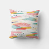 水色幾何学抽象芸術ミニマルモダンSoc クッション (正面)