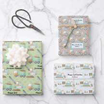 水色建築トラックトラクタクレーン