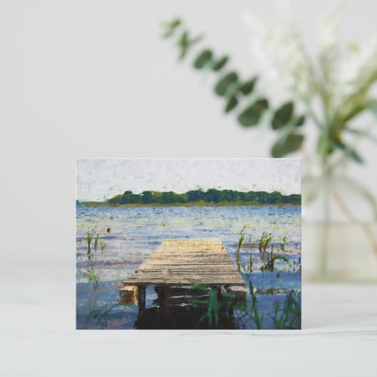 水色彩の鮮やかの中の足橋のヘベル川。 ポストカード (スタンド正面)