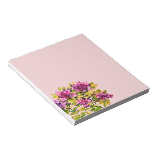 水色彩の鮮やか色のタイム ノートパッド (アングル)