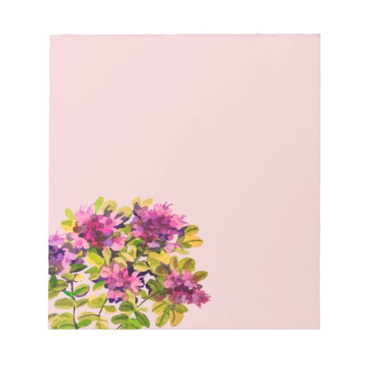 水色彩の鮮やか色のタイム ノートパッド (正面)