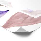 水色彩の鮮やか色の紫葉のの葉結婚色 ポスター (角)