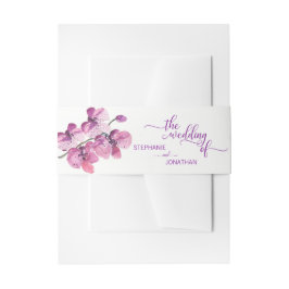 水色彩の鮮やか色パープルフローララン結婚ズ 招待状ベリーバンド